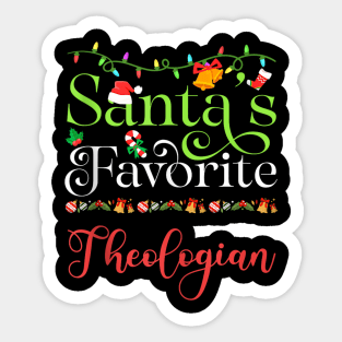 Santas Favorite - Theologian - Holiday Top Elf Profession Sticker